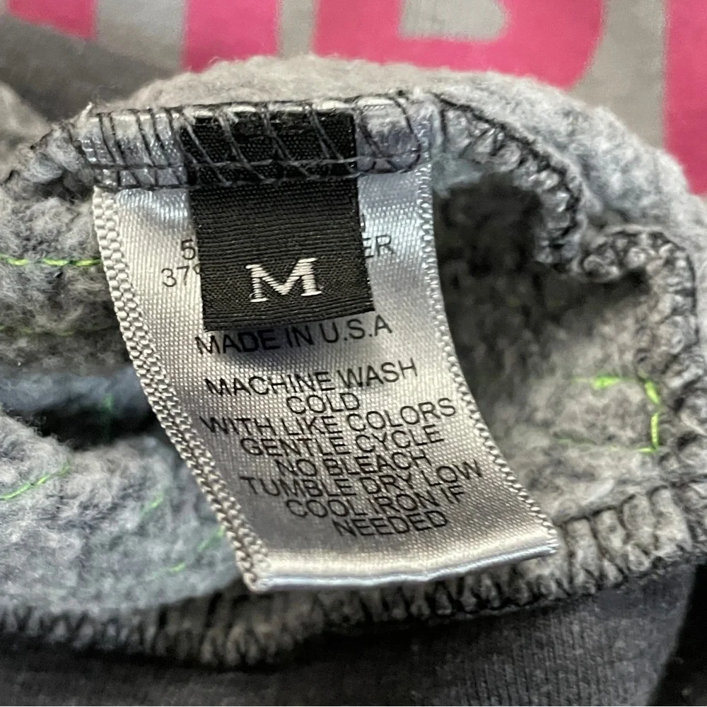 Vintage & Rare Spirtual Gangster “High on Nature” grey & rainbow Hoodie - sz M - Picture 14 of 14
